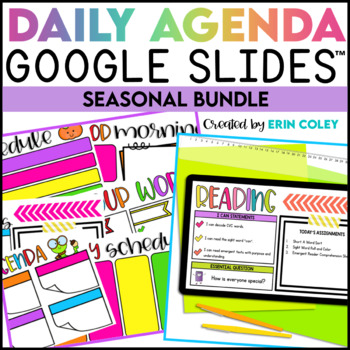 GoogleSlides daily agenda seasonal bundle