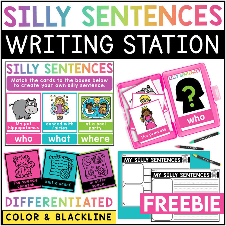 free writing station kindergarten or first grade