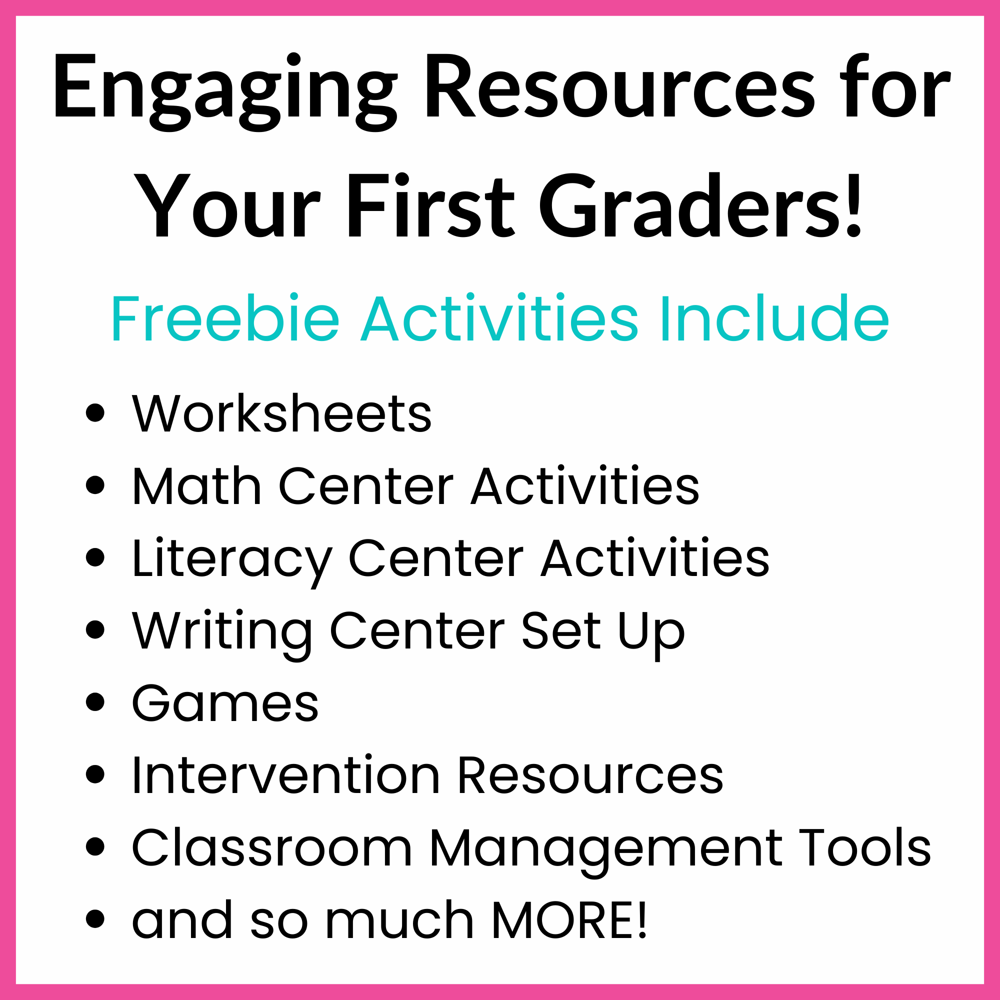 first grade free activities