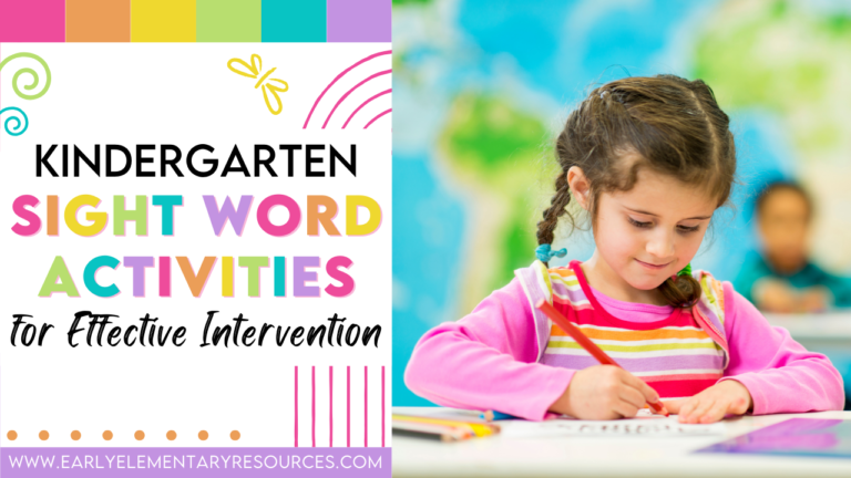 Kindergarten Sight Word Activity Sheets for Effective Intervention