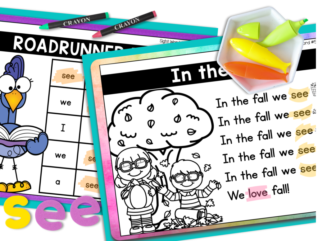 Kindergarten Sight Word Fluency Passages