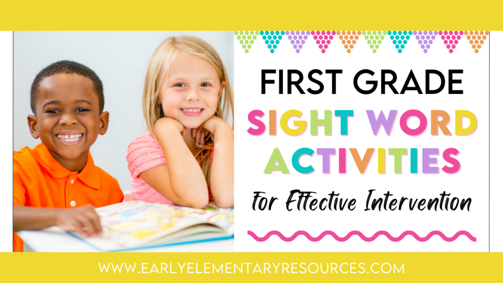 Sight Word Fluency Passages for First Grade