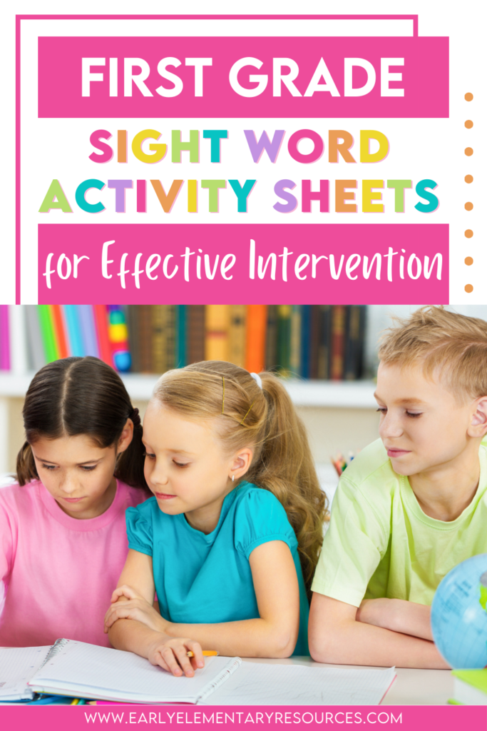 Sight Word Fluency Passages for First Graders