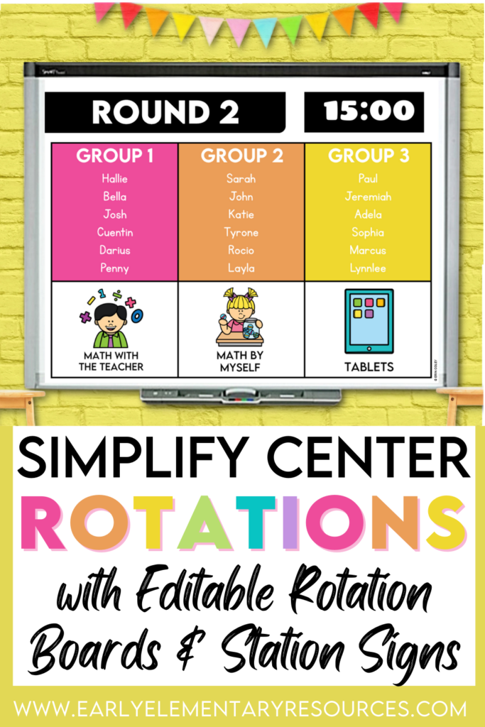 Simplify Center Rotations with Editable Rotation Boards and Signs Pinterest