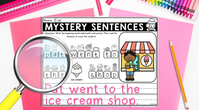 Mystery Sentences Example